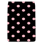 Polka Dots - Light Pink on Black Removable Flap Cover (S)