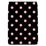 Polka Dots - Light Pink on Black Removable Flap Cover (L)