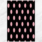Polka Dots - Light Pink on Black Canvas 20  x 30 