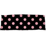 Polka Dots - Light Pink on Black Body Pillow Case Dakimakura (Two Sides)