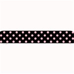 Polka Dots - Light Pink on Black Small Bar Mat