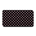 Polka Dots - Light Pink on Black Medium Bar Mat