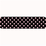 Polka Dots - Light Pink on Black Medium Bar Mat