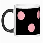 Polka Dots - Light Pink on Black Morph Mug