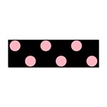 Polka Dots - Light Pink on Black Sticker (Bumper)