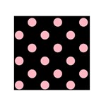 Polka Dots - Light Pink on Black Greeting Card 5  x 7 