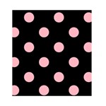 Polka Dots - Light Pink on Black Greeting Card 4.5  x 6 