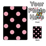 Polka Dots - Light Pink on Black Multi-purpose Cards (Rectangle)