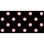 Polka Dots - Light Pink on Black YOU ARE INVITED 3D Greeting Card (8x4)