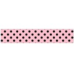 Polka Dots - Black on Pink Flano Scarf (Large)