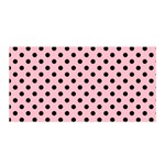 Polka Dots - Black on Pink Satin Wrap