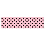 Polka Dots - Black on Pink Satin Scarf (Oblong)