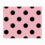 Polka Dots - Black on Pink Small Glasses Cloth (2 Sides)