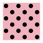 Polka Dots - Black on Pink Medium Glasses Cloth