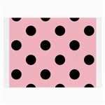 Polka Dots - Black on Pink Large Glasses Cloth (2 Sides)