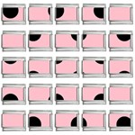 Polka Dots - Black on Pink 9mm Italian Charm (25 pack)