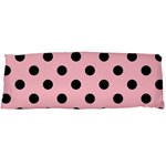 Polka Dots - Black on Pink Body Pillow Case (Dakimakura) (One Side)