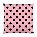 Polka Dots - Black on Pink Standard Cushion Case (One Side)