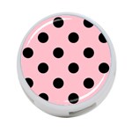 Polka Dots - Black on Pink 4-Port USB Hub (One Side)