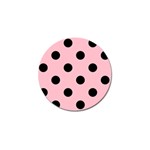 Polka Dots - Black on Pink Golf Ball Marker (4 pack)