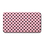 Polka Dots - Black on Pink Medium Bar Mat