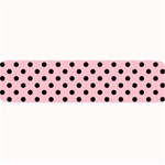 Polka Dots - Black on Pink Medium Bar Mat