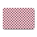Polka Dots - Black on Pink Small Doormat