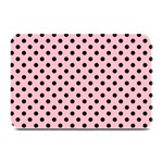 Polka Dots - Black on Pink Plate Mat