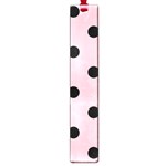 Polka Dots - Black on Pink Large Book Mark