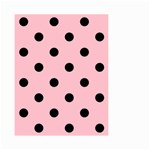 Polka Dots - Black on Pink Small Garden Flag (Two Sides)