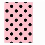 Polka Dots - Black on Pink Large Garden Flag (Two Sides)