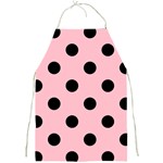 Polka Dots - Black on Pink Full Print Apron