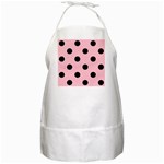 Polka Dots - Black on Pink BBQ Apron