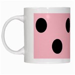 Polka Dots - Black on Pink Black Mug