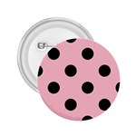 Polka Dots - Black on Pink 2.25  Button