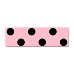 Polka Dots - Black on Pink Sticker (Bumper)