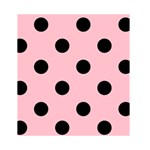 Polka Dots - Black on Pink Greeting Card 4.5  x 6 