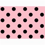 Polka Dots - Black on Pink 5  x 7  Photo Cards