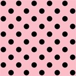 Polka Dots - Black on Pink ScrapBook Page 8  x 8 