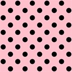 Polka Dots - Black on Pink ScrapBook Page 12  x 12 