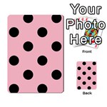 Polka Dots - Black on Pink Multi-purpose Cards (Rectangle)