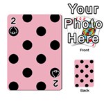 Polka Dots - Black on Pink Playing Cards 54 Designs
