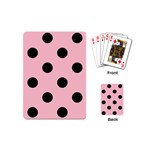 Polka Dots - Black on Pink Playing Cards (Mini)