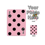 Polka Dots - Black on Pink Playing Cards 54 (Mini)