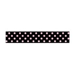 Polka Dots - Pink on Black Flano Scarf (Mini)