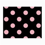 Polka Dots - Pink on Black Small Glasses Cloth