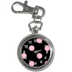 Polka Dots - Pink on Black Key Chain Watch