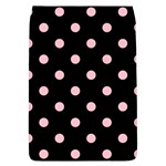 Polka Dots - Pink on Black Removable Flap Cover (L)