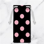 Polka Dots - Pink on Black Jewelry Bag