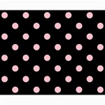 Polka Dots - Pink on Black Collage 8  x 10 